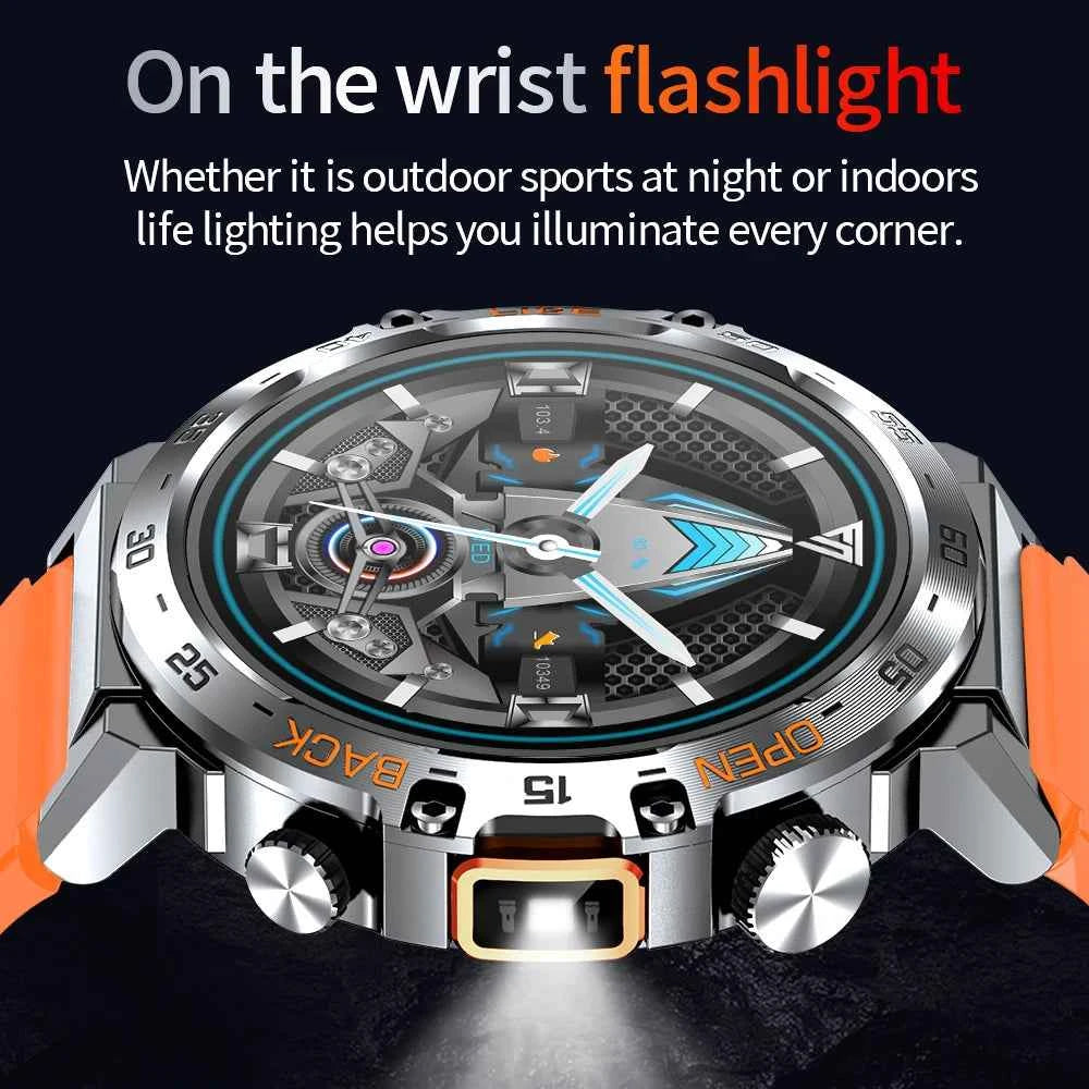 Montre connectée sport suivi performance avec éclairage intégré pour activités nocturnes en extérieur