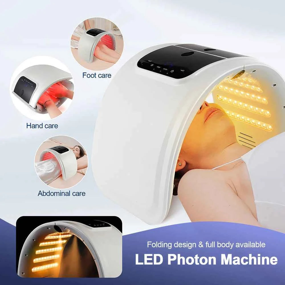 Appareil de luminothérapie LED avec hydratation intelligente, conçu pour le soin complet du corps en mode pliable