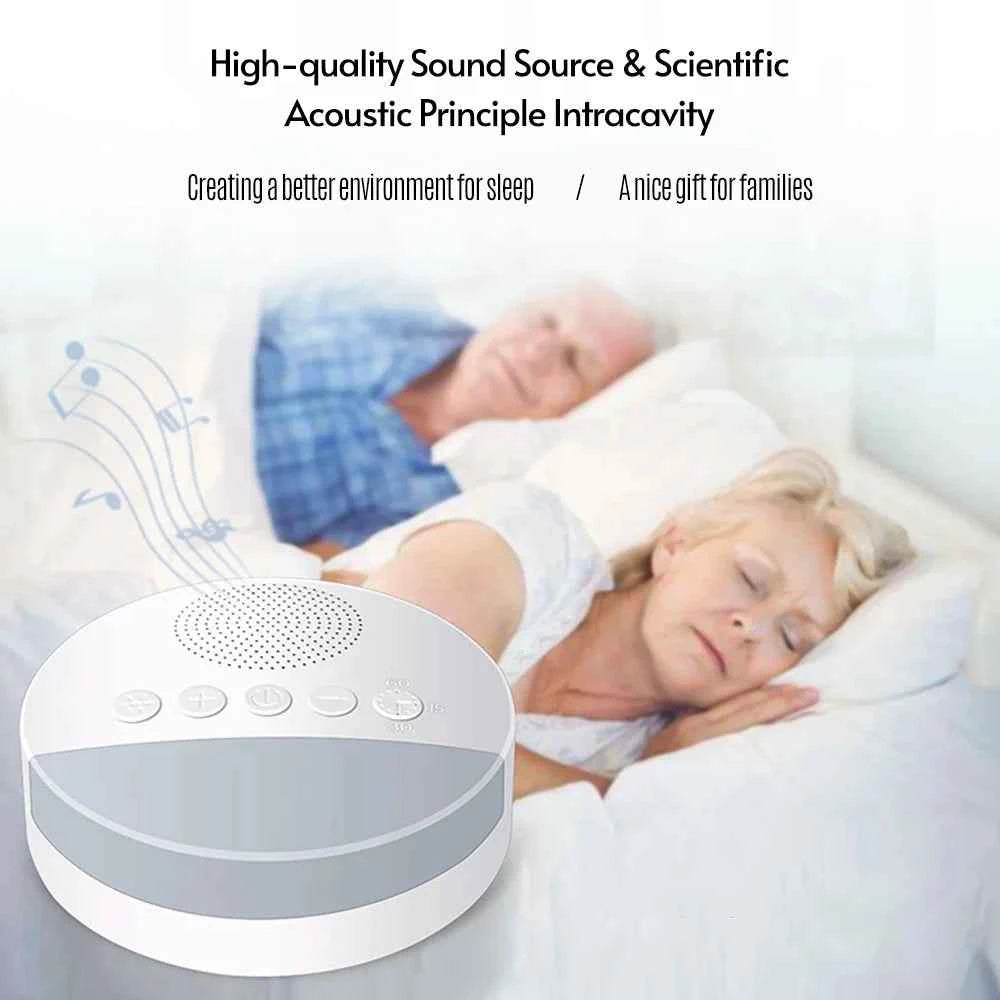 Machine à bruit blanc & lumière pour bébé avec fonctions apaisantes pour un sommeil réparateur