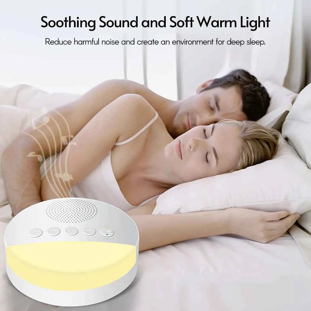 Machine à bruit blanc & lumière pour bébé avec son apaisant et lumière douce pour un sommeil profond