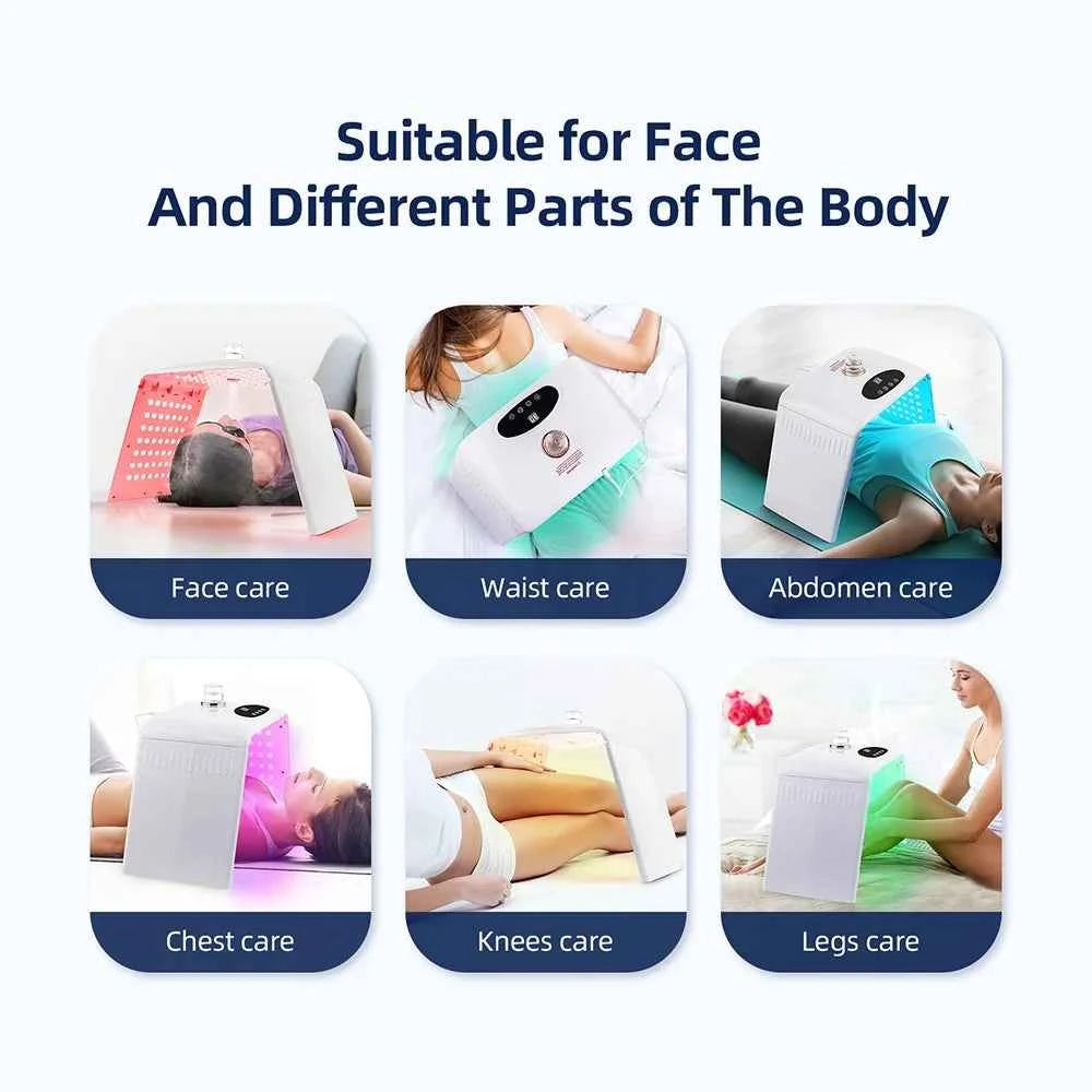 Machine luminothérapie LED pliable utilisée pour le visage, les abdominaux, et d'autres zones du corps