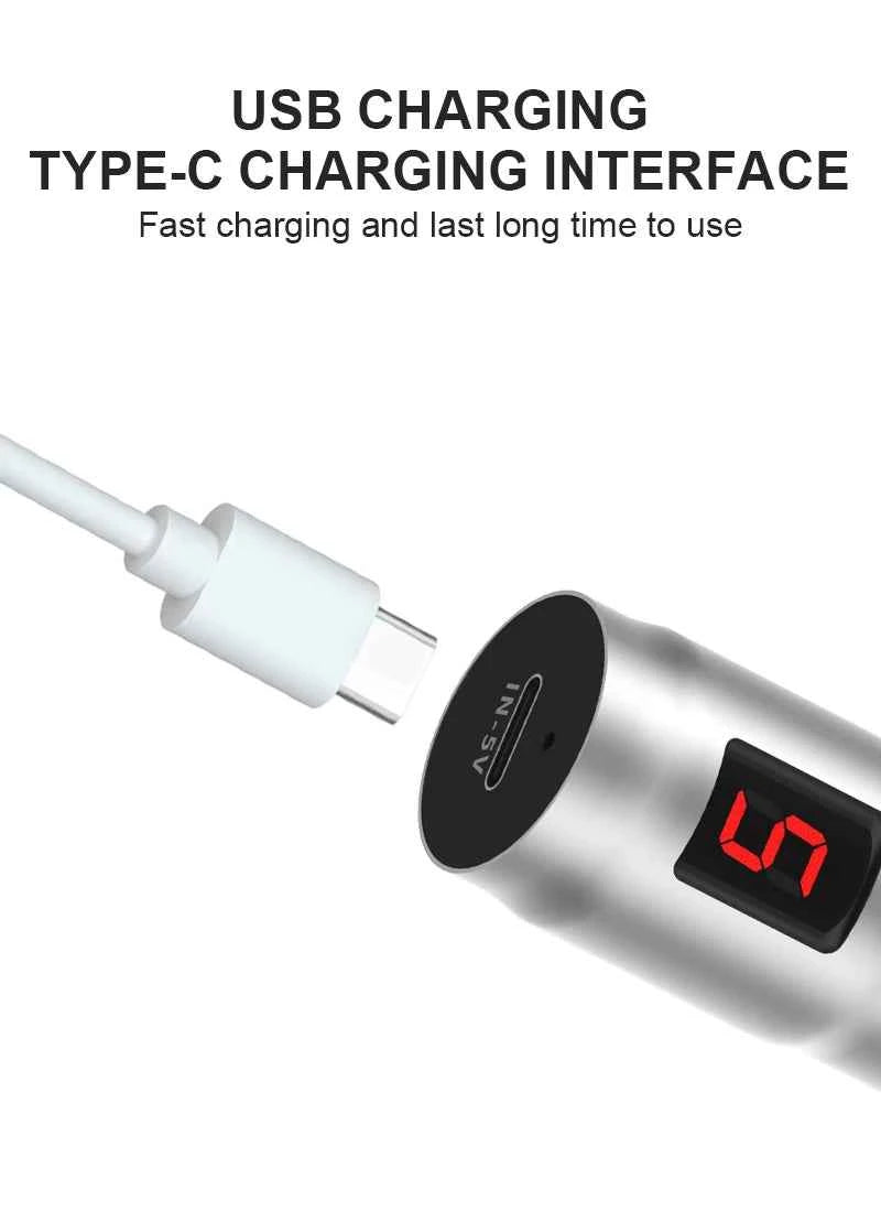 Stylo microneedling maison avec port de chargement USB Type-C pour une utilisation durable