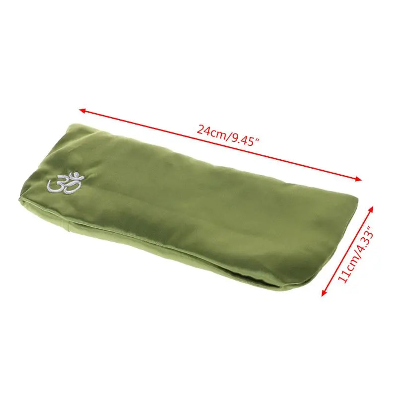 Masque de relaxation yoga vert, 24 cm x 11 cm, idéal pour la méditation et le bien-être