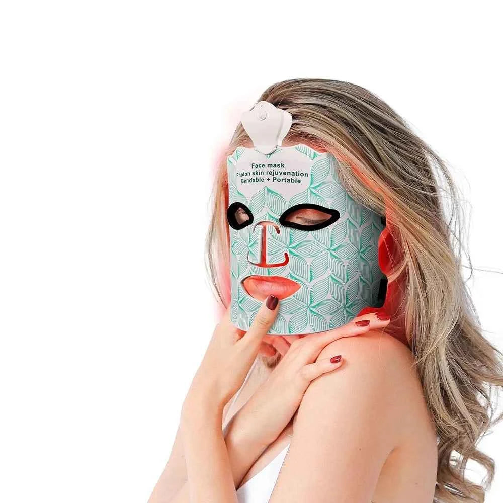 Masque facial LED luminothérapie spectre complet pour soins de la peau à domicile et amélioration du teint