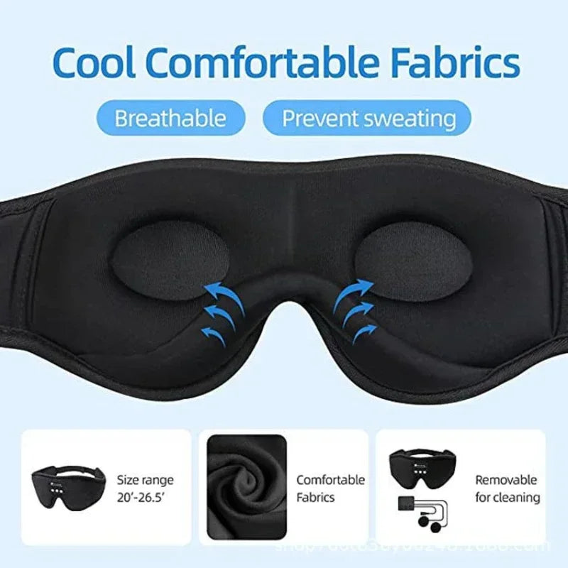 Masque relaxation musicale en tissu confortable et respirant pour une expérience apaisante