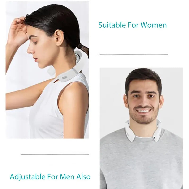 Masseur cervical portable avec design ajustable, adapté aux femmes et hommes pour soulager les douleurs cervicales
