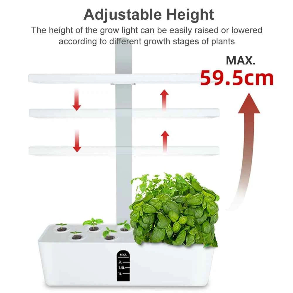Micro potager intérieur avec hauteur réglable pour cultiver des plantes à domicile facilement