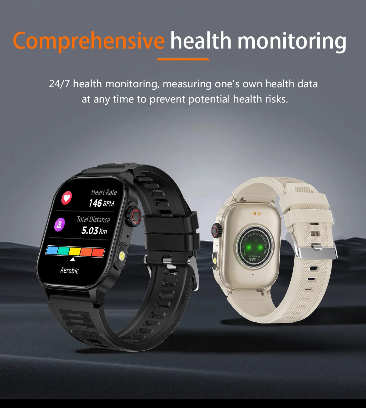 Montre connectée femme avec suivi de santé 24/7 et diverses fonctionnalités de bien-être