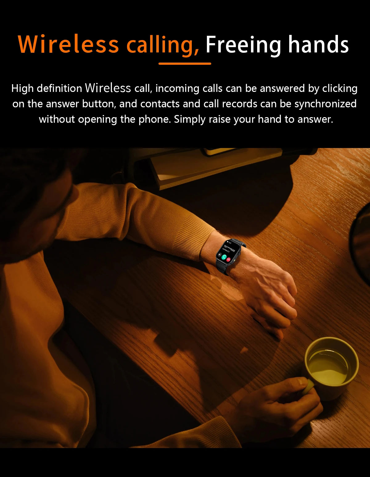 Montre connectée femme avec appel sans fil et synchronisation des contacts pour un usage pratique