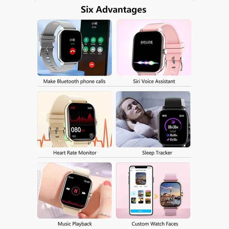 Montre connectée fitness avec suivi du rythme cardiaque et assistant vocal pour une expérience optimale
