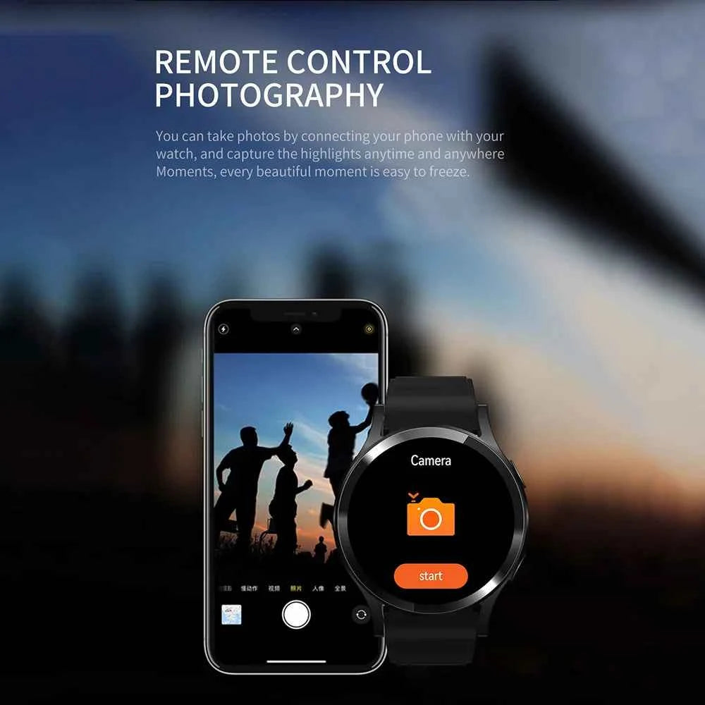 Montre connectée homme avec fonction de télécommande pour photographier facilement avec votre téléphone