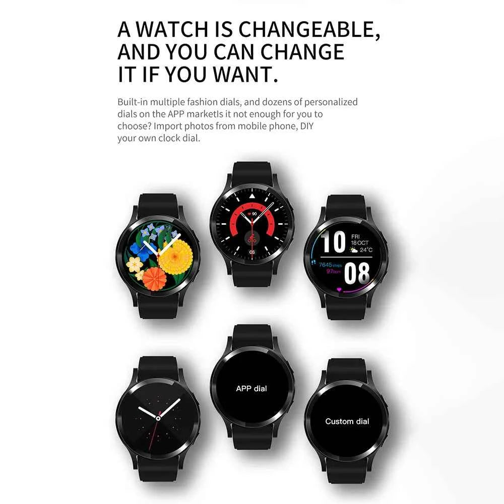 Montre connectée homme avec divers cadrans personnalisables pour un style unique