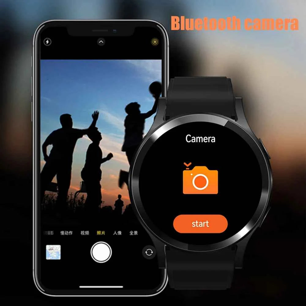 Montre connectée homme avec fonction caméra Bluetooth et écran interactif moderne
