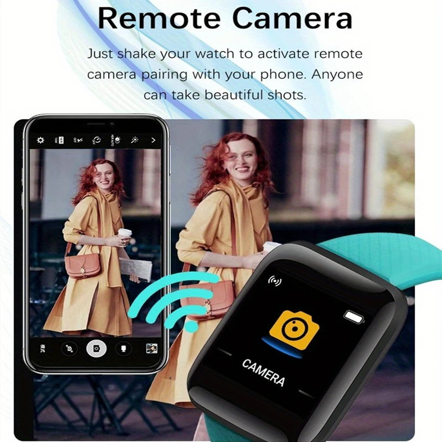 Montre connectée pas chère avec fonction de caméra à distance pour de belles photos instantanées
