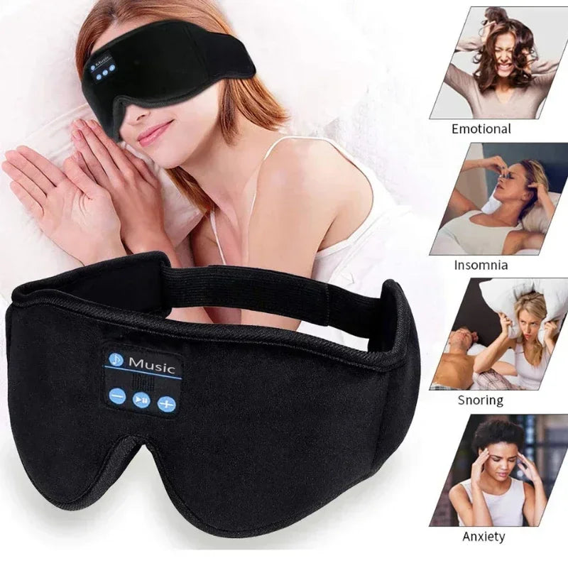 Masque relaxation musicale avec écouteurs intégrés pour apaiser l'insomnie et réduire l'anxiété