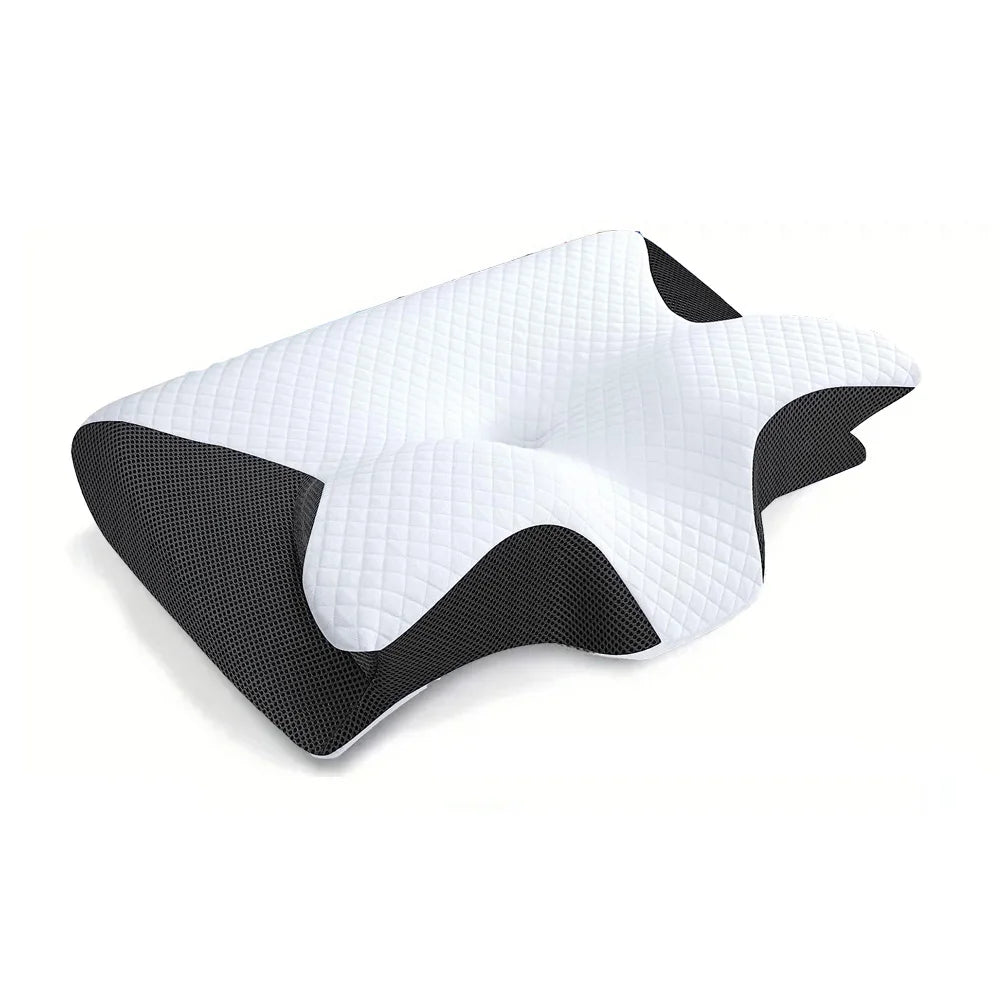 Oreiller cervical ergonomique en mousse haute densité pour un soutien optimal du cou et des épaules