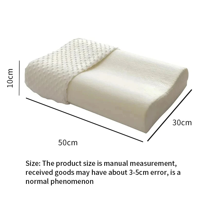 Oreiller mémoire de forme de 30 cm x 50 cm x 10 cm avec housse douce et respirante