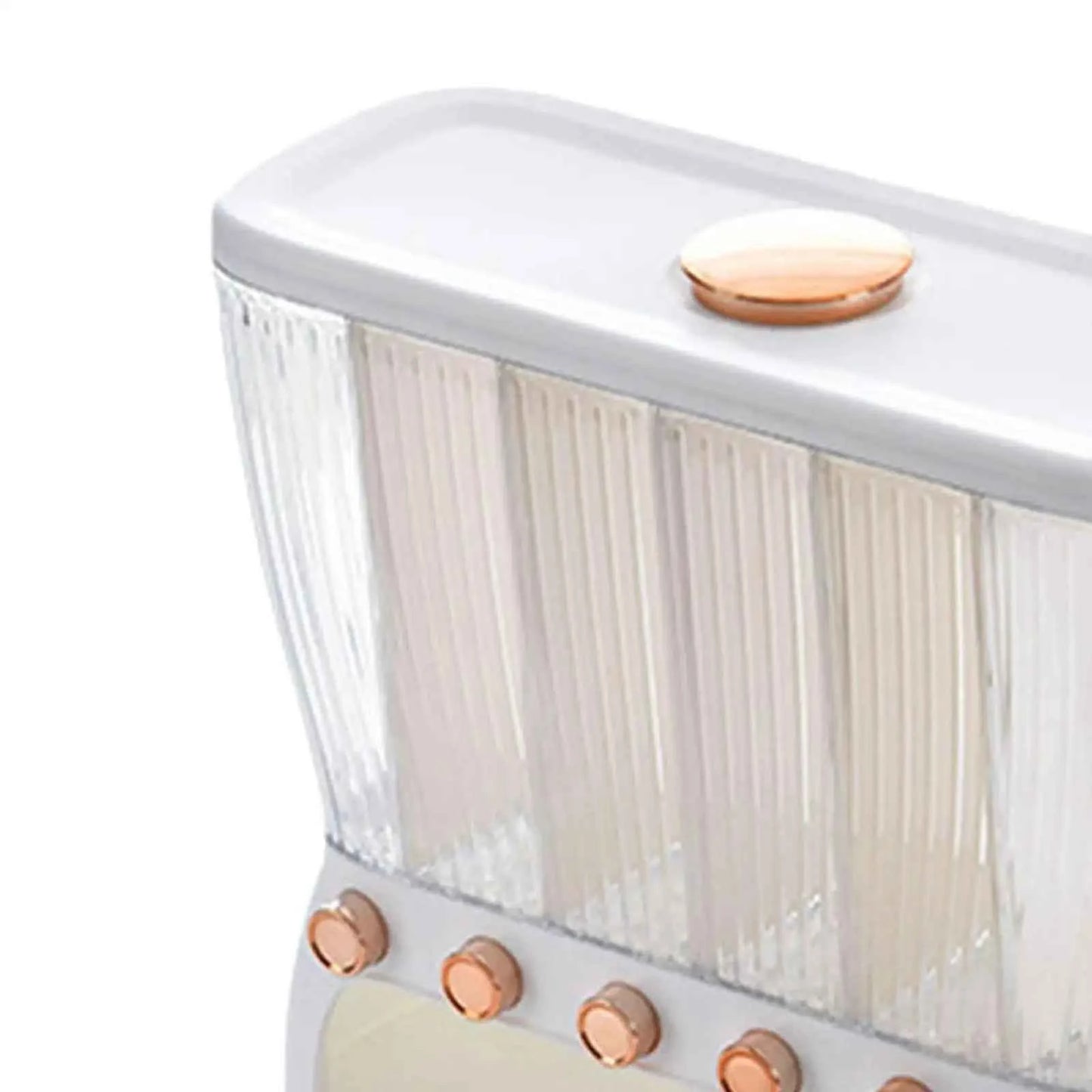 Organisateur de cuisine hermétique en plastique transparent avec couvercle et boutons de rangement