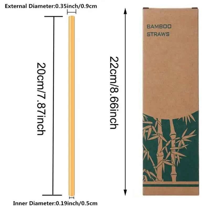 Pailles en bambou écologiques avec dimensions de 20 cm de long pour une consommation durable