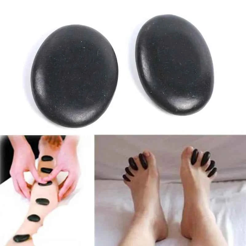 Pierres de massage énergétique en pierre noire pour un massage relaxant et apaisant du corps