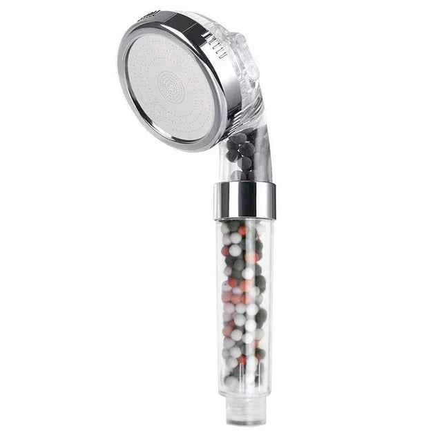 Pommeau de douche spa avec filtre en perles pour une expérience revitalisante sous la douche