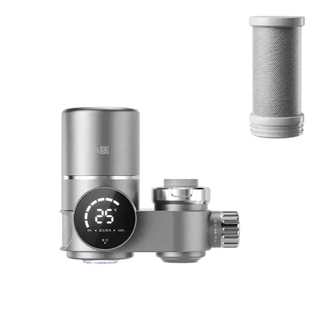Purificateur d'eau robinet en acier inoxydable avec écran numérique et filtre remplaçable