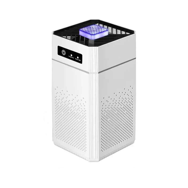Purificateur d'air à ions négatifs blanc avec écran numérique et zone de filtration efficace