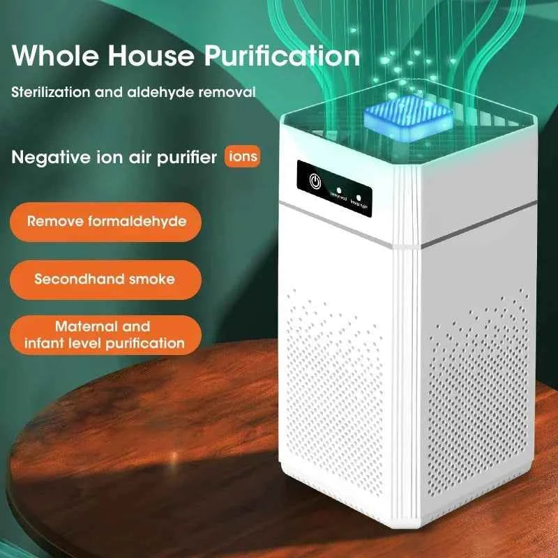 Purificateur d'air à ions négatifs pour éliminer formaldéhyde et fumer secondaire dans toute la maison