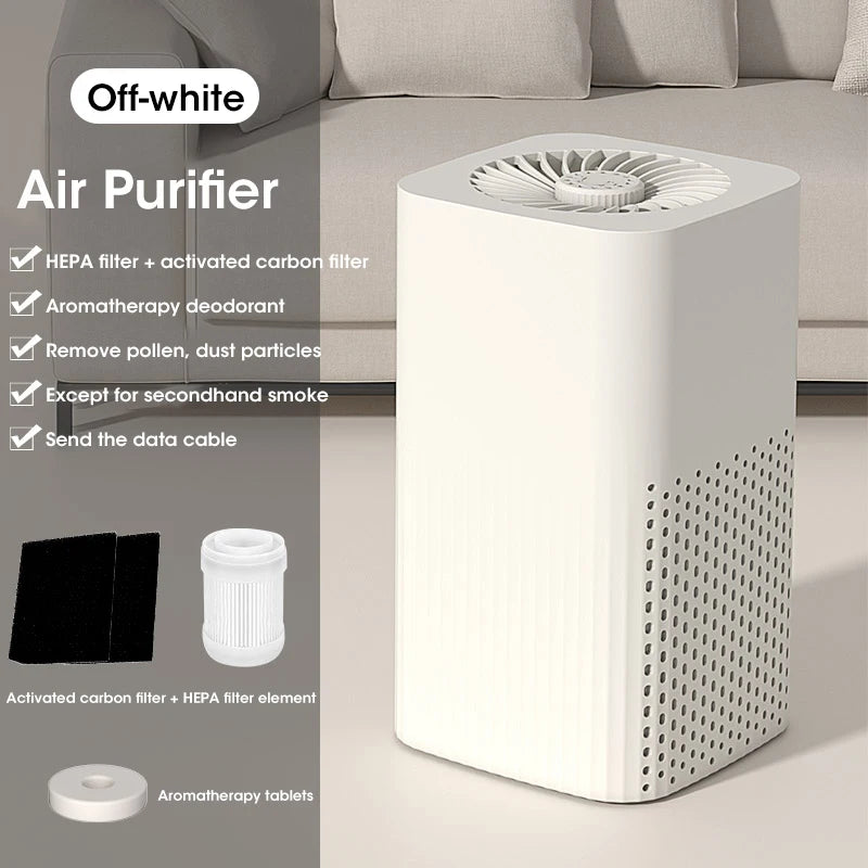 Purificateur d'air portable avec filtre HEPA et charbon actif pour éliminer la poussière et les pollens