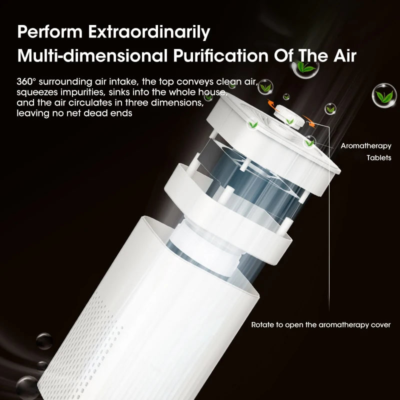Purificateur d'air portable avec filtration multi-dimensionnelle et fonctions d'aromathérapie