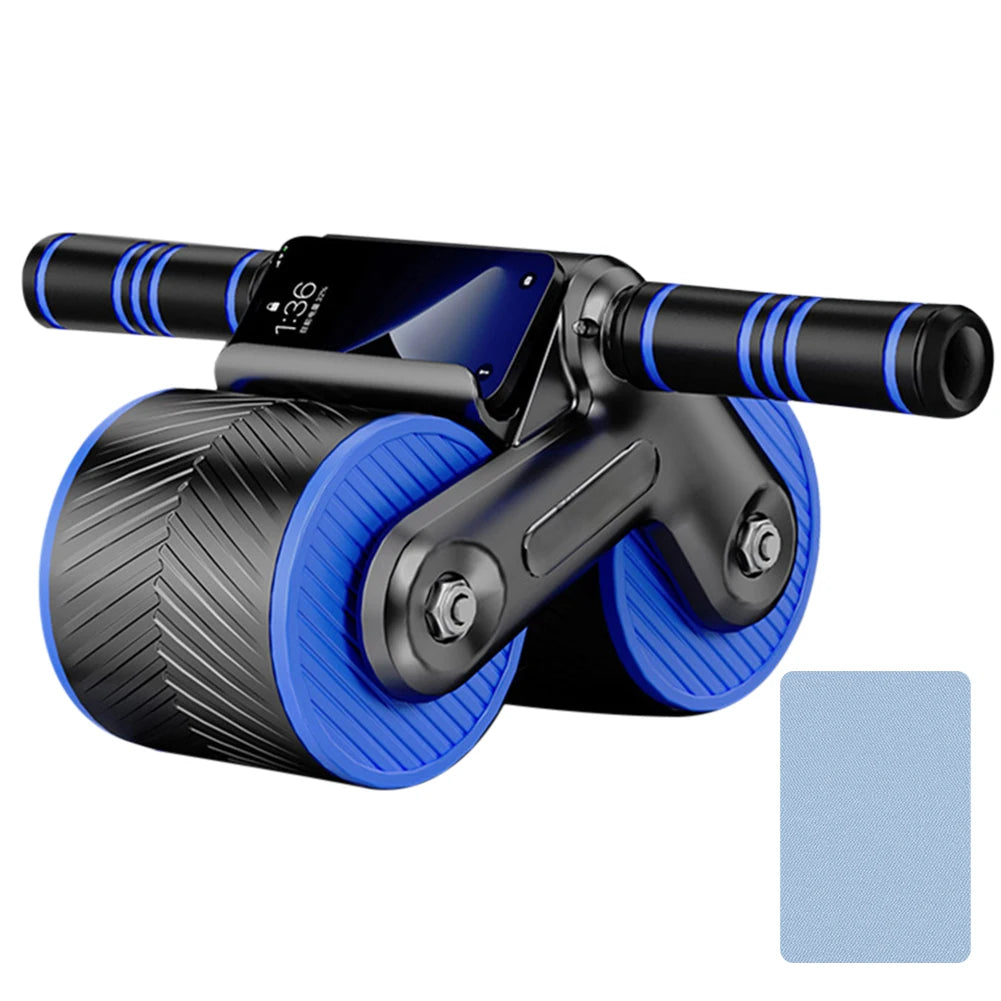 Roue abdominale portable avec poignées ergonomiques et écran pour un entraînement efficace