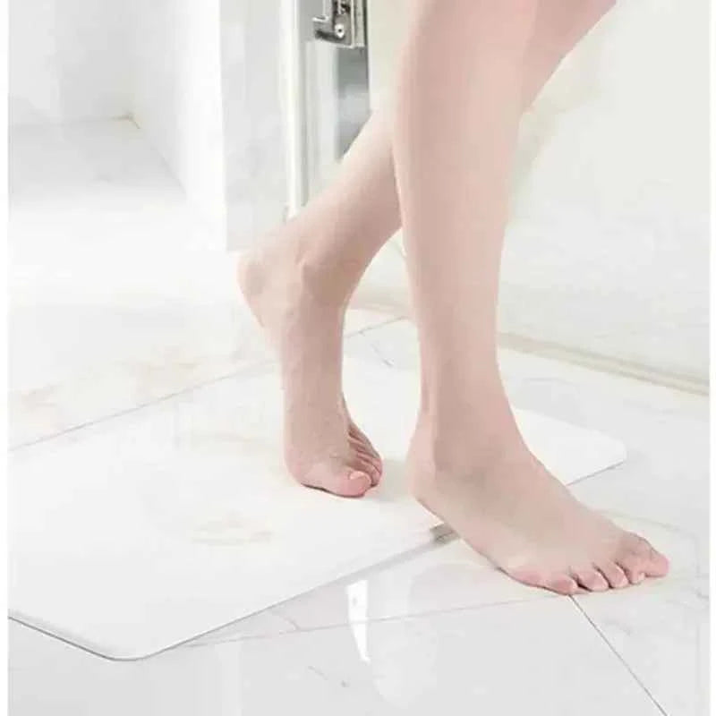 Tapis de bain diatomite écologique absorbant l'humidité avec un design minimaliste et élégant