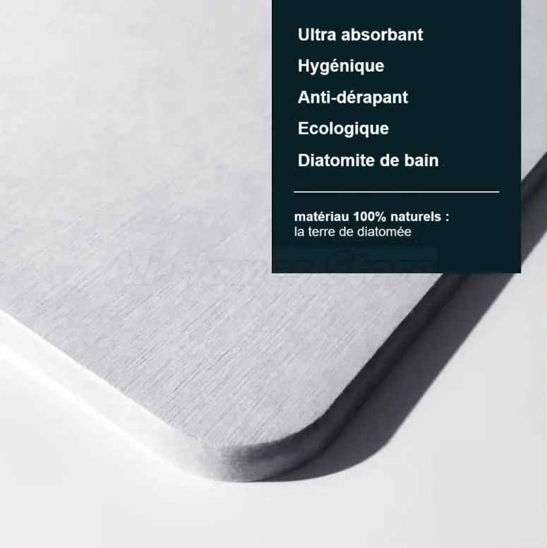 Tapis de bain diatomite écologique ultra absorbant et antidérapant pour une salle de bain hygiénique