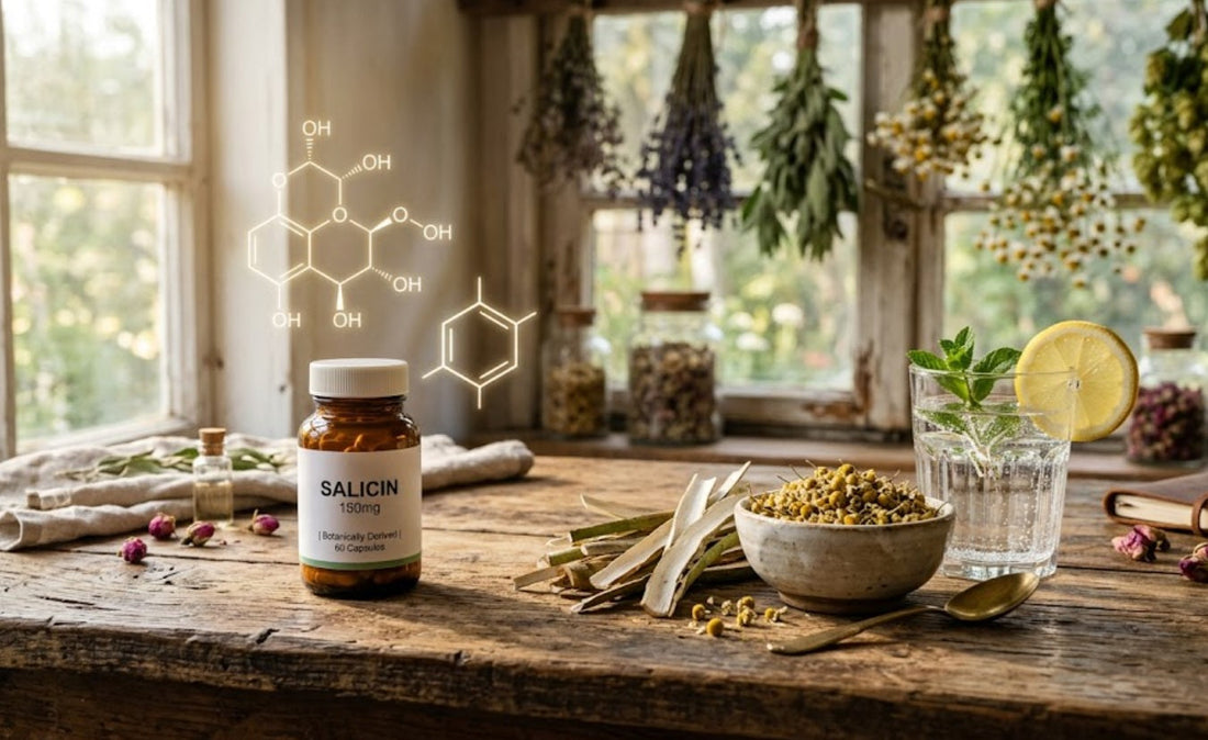 Comparaison entre médicaments de synthèse pétrochimique (paracétamol, ibuprofène) et alternatives naturelles (écorce de saule blanc, grande camomille, hydratation) pour le soulagement des douleurs