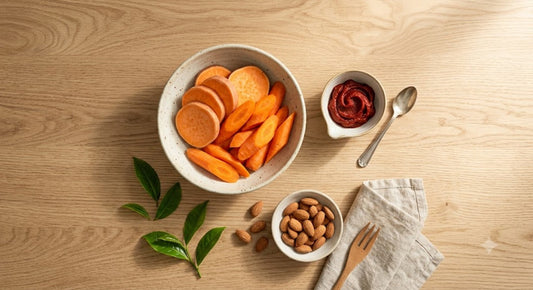 Assiette riche en antioxydants, caroténoïdes et lycopène pour préparer sa peau au soleil naturellement par l'alimentation.