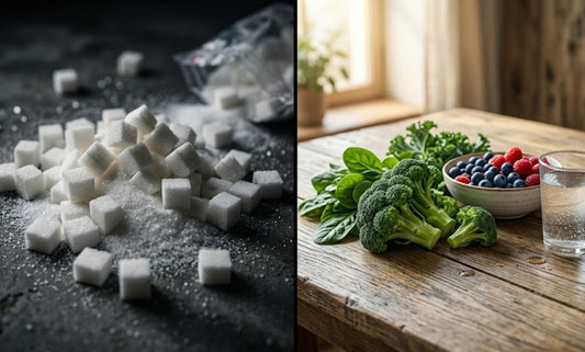 Les 5 symptômes d'un excès de sucre dans le corps et l'importance de manger des fibres pour lisser sa glycémie.