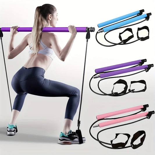 Barre de fitness à élastiques multifonctions - Votre sport à domicile