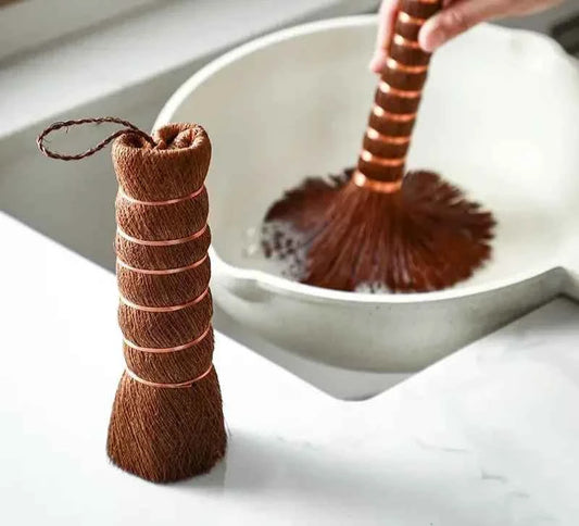Brosse nettoyage cuisine naturelle en fibres de coco pour un nettoyage efficace des surfaces de cuisine