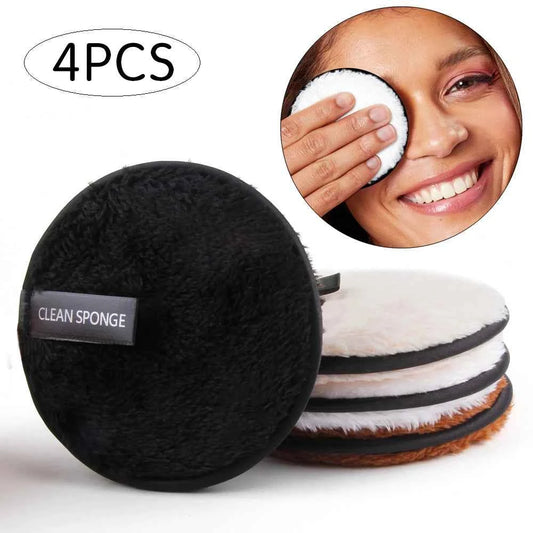 Disques démaquillants réutilisables en noir et blanc, doux pour le visage, parfaits pour un démaquillage efficace.