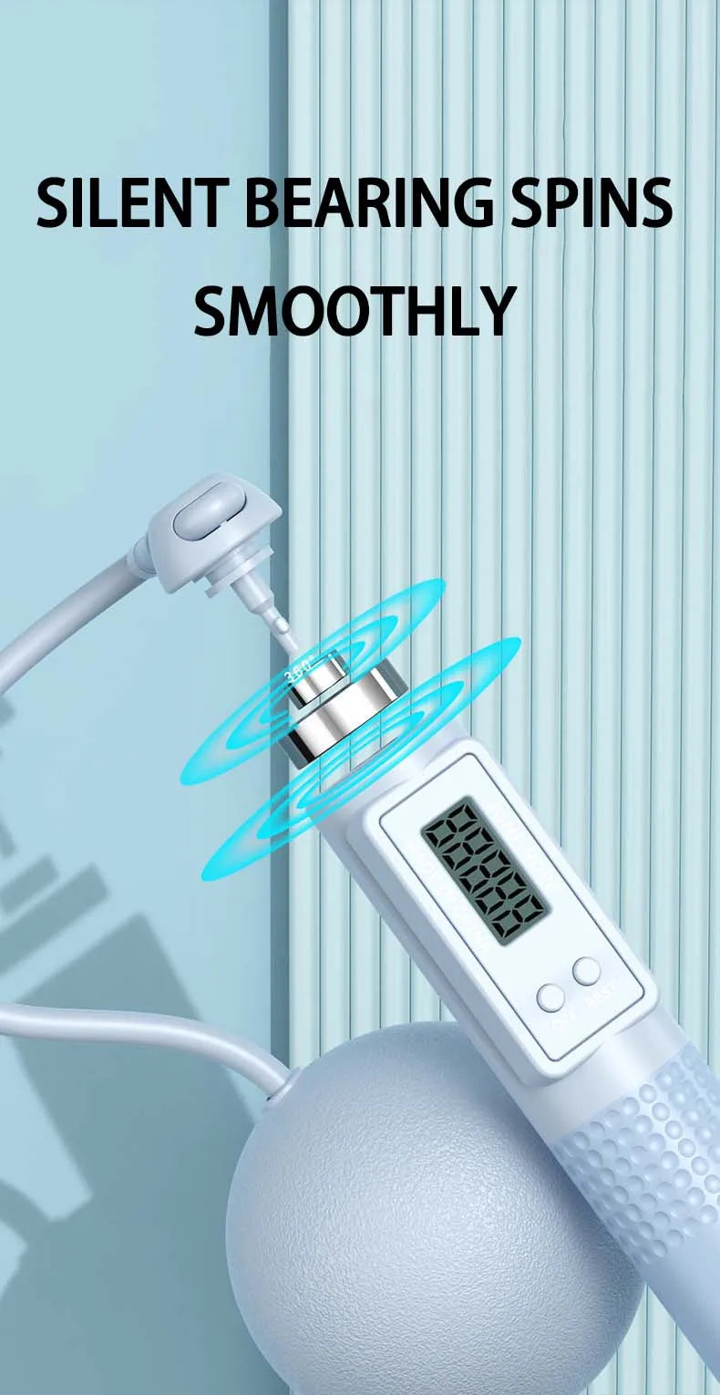 Corde à sauter connectée avec roulements silencieux pour une rotation fluide et un entraînement efficace