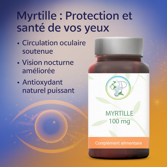 Myrtille 25% Anthocyanidines – Votre Allié Naturel d'une Vision Saine et une Protection Antioxydante