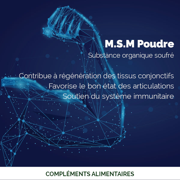 MSM (Méthyl Sulfonyl Méthane) Pur à 99,9% - Soutien Articulations & Cartilages