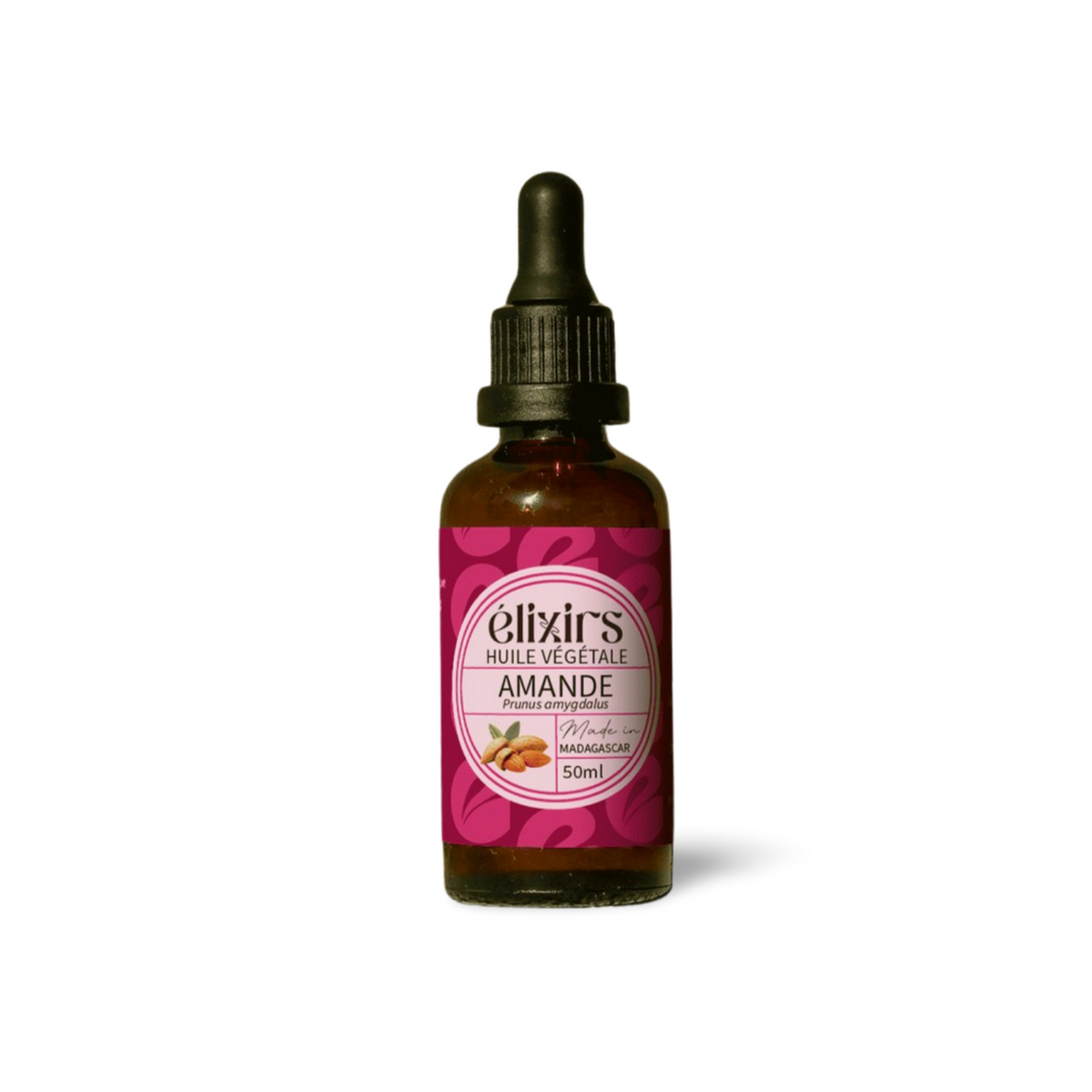 Huile d'Amande Douce Bio Pressée à Froid : Peaux Sèches, Bébé & Massage (50 ml) - Élixirs de Clara