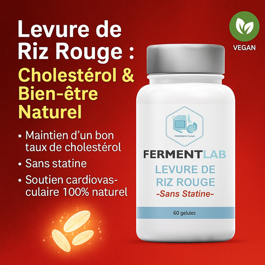 Levure de Riz Rouge Fermenté Sans Statine : Cholestérol