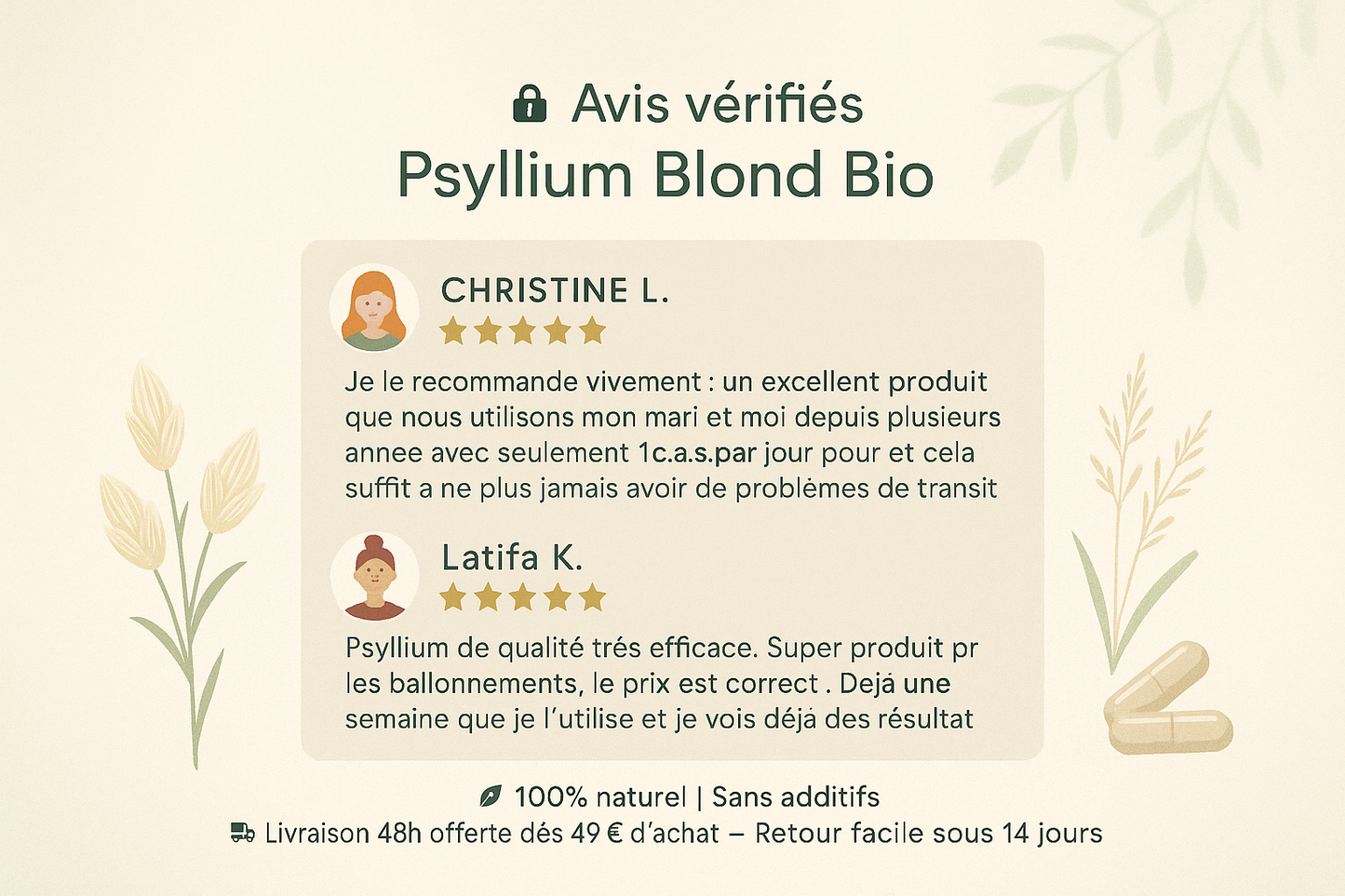 Psyllium Blond Bio :  Digestion & Transit