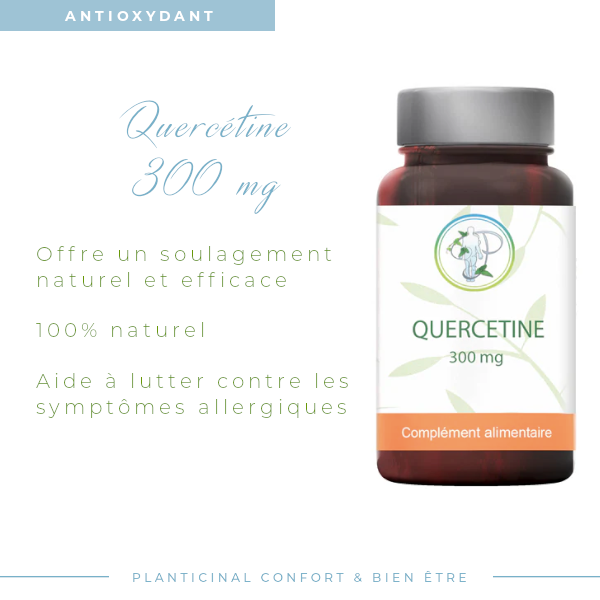 Quercétine 300 mg – Antioxydant Naturel pour le Confort Respiratoire