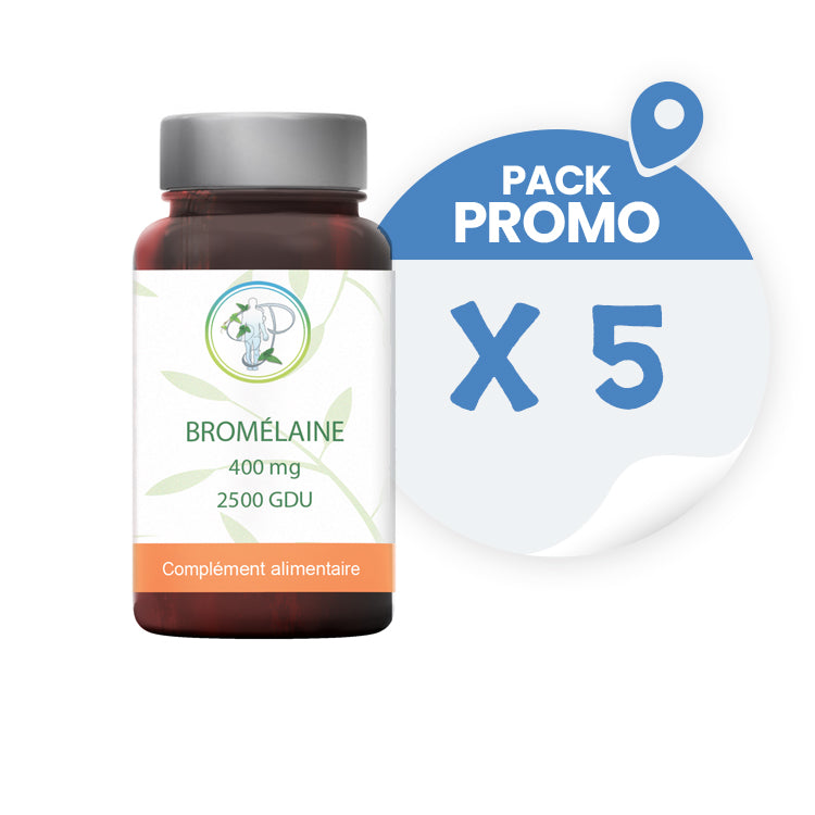 Bromélaïne 400 mg 2500 GDU Pack Promo x 5