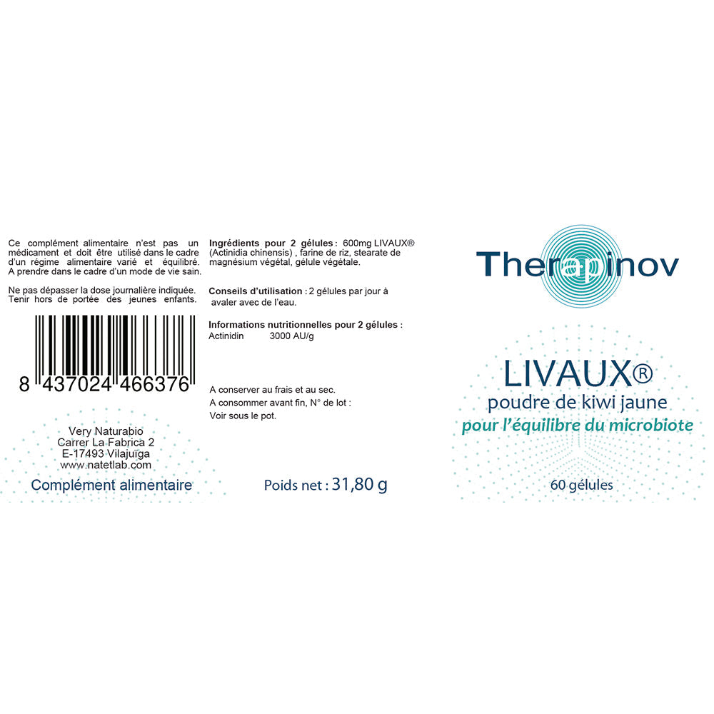 Livaux® Poudre de Kiwi Jaune : Flore Intestinale & Transit