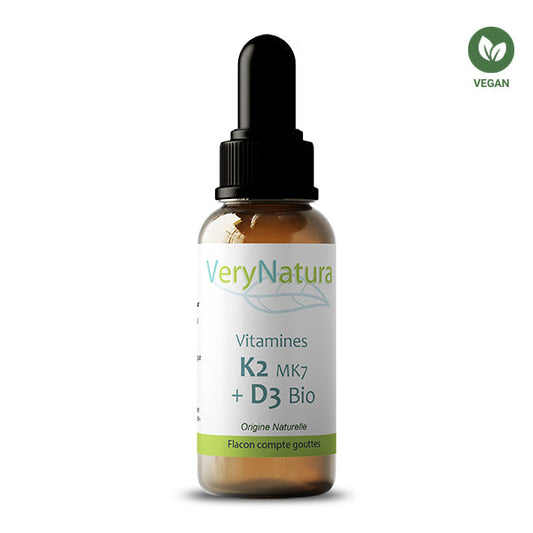 Vitamine D3 Bio + K2 MK7 : Os & Immunité