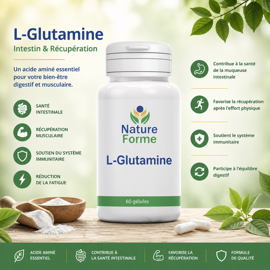 L-Glutamine en Gélules : Confort Intestinal & Récupération Musculaire